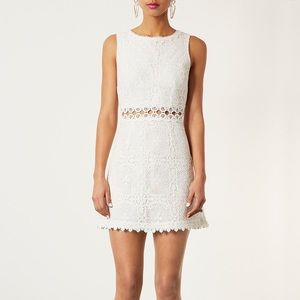 White Topshop lace dress with cut outs!